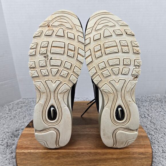 Nike Mens 12 Air Max 97 Black White Casual Athletic Daily Lifestyle Gym Sneaker - Picture 8 of 12